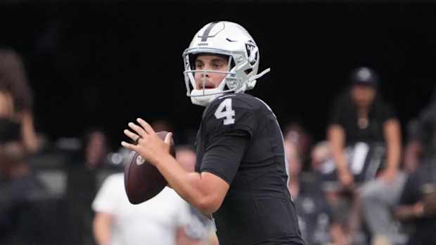Las Vegas Raiders quarterback Aidan O'Connell